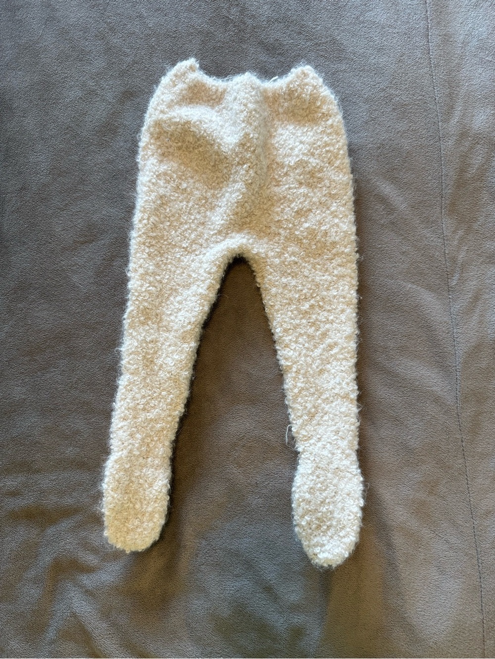 Zara fuzzy tan baby tights